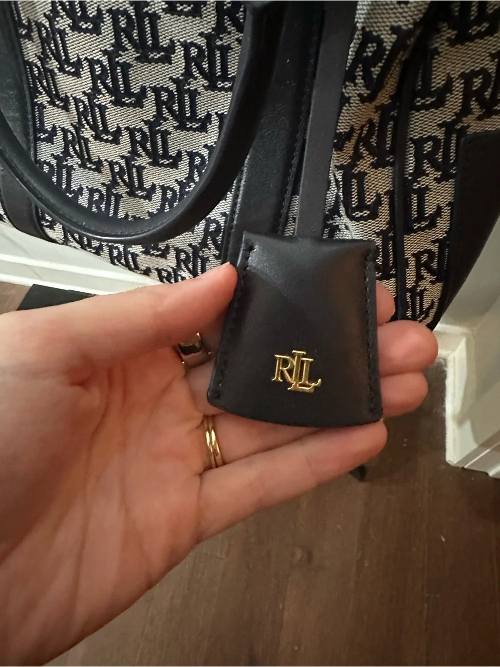 Lauren Ralph Lauren Jacquard Monogram Satchel